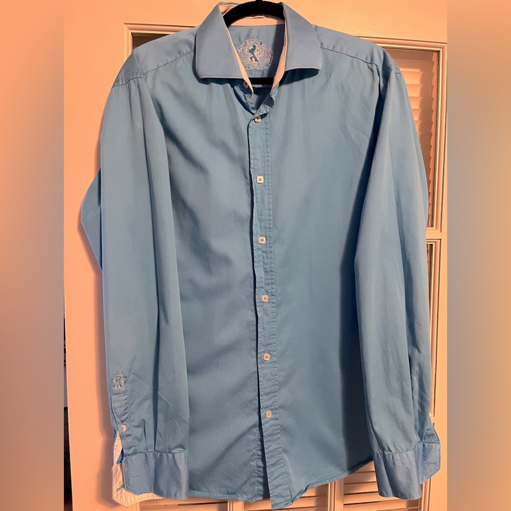 Men’s Bugatchi dress shirt shaped fit size large
